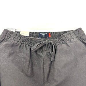 Dockers Comfort Knit Jogger Mens Regular Fit Flat Front Pant, Small , Black